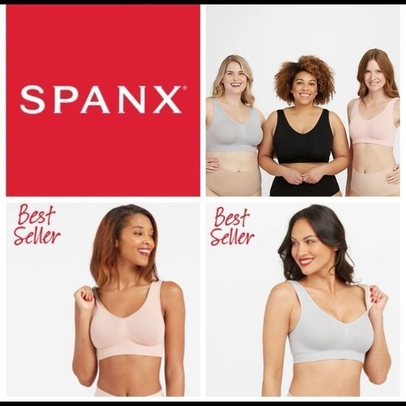 🆕👍🏽✔️✔️SPANX SEAMLESS 2 BRAS IN 1✔️✔️👍🏽🆕 - Picture 2 of 4